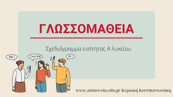 Γλωσσομάθεια Α λυκείου Σχεδιάγραμμα ενότητας (σε βίντεο)